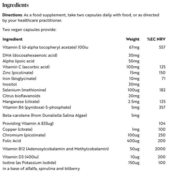 Viridian - Fertility for Women (High Potency) 60 Capsules - Image 2