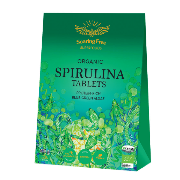 Soaring Free Superfoods - Organic Spirulina Tablets 100g