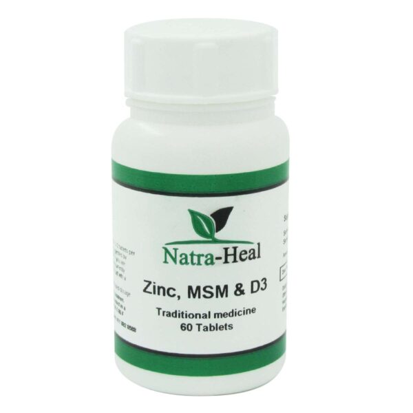 Natra-Heal - Zinc, MSM, and D3 60 Capsules