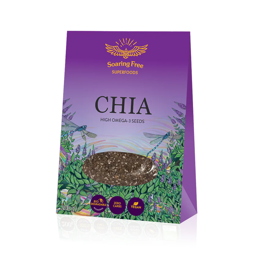 Soaring Free Superfoods - Raw Chia Seeds 200g